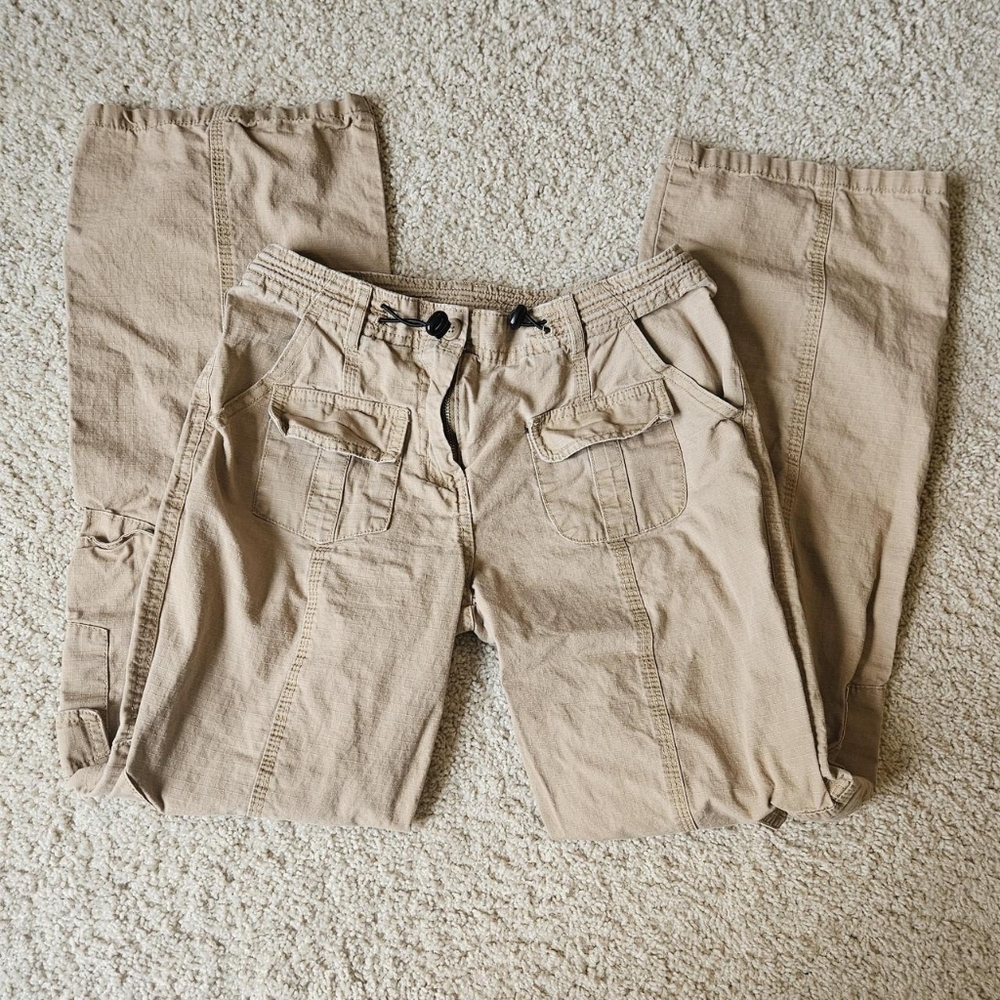 Brandy Melville Tan Cargo Jogger Pants